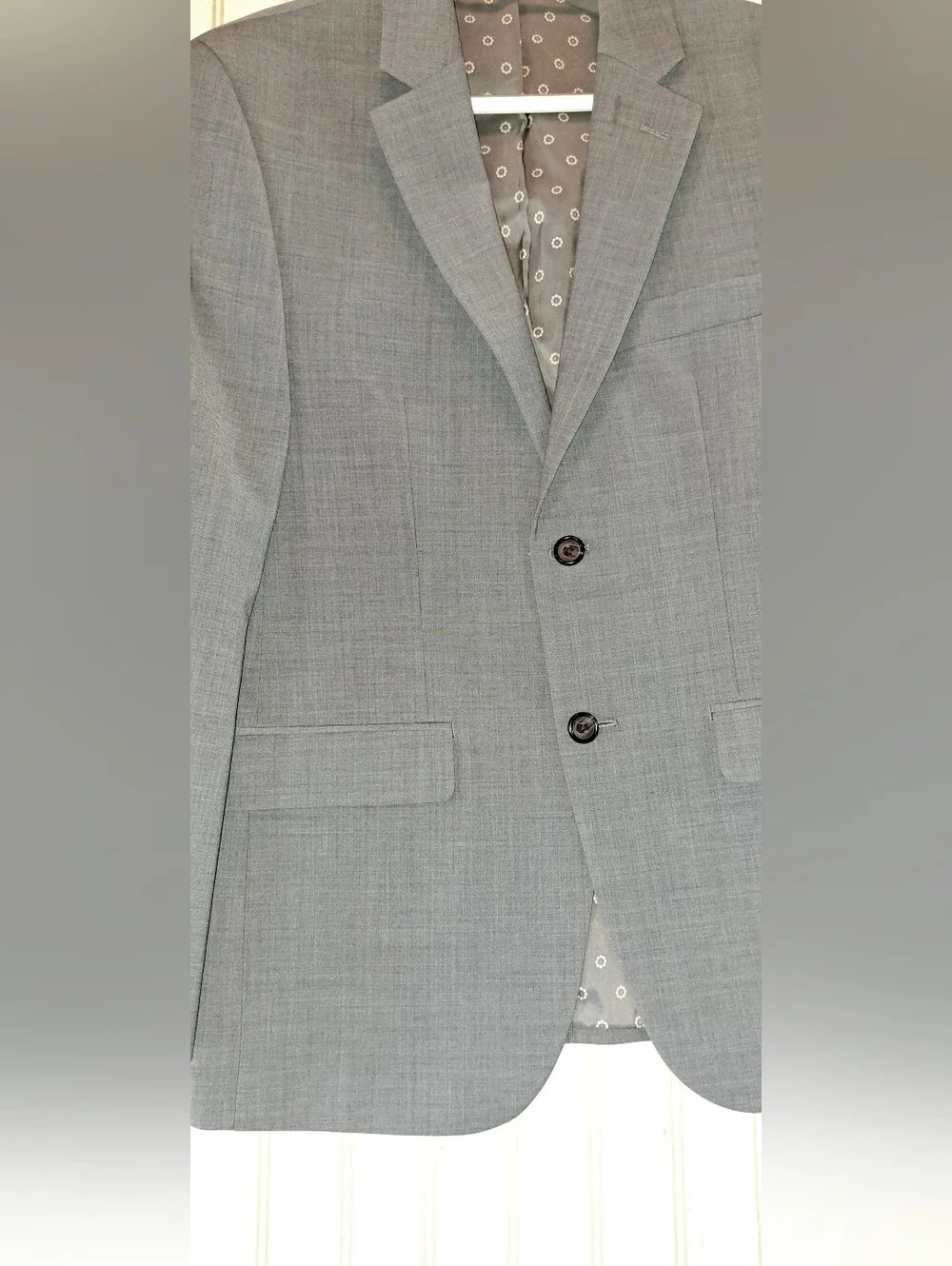 Men's Crown & Ivy Wool Blend Suit NWOT 38 SHORT Pants 32x30 Heathered Gray